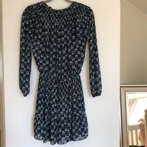 Blue flower print dress